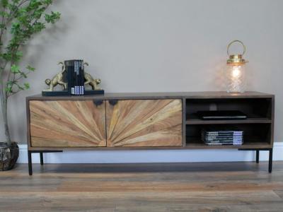 Product photograph of Acacia And Iron Sunrise Tv Cabinet from Choice Furniture Superstore