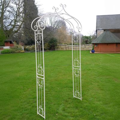 Antique Cream Metal Garden Arch
