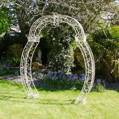 Cream Metal Garden Arch