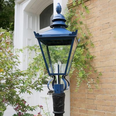 Blue Metal Garden Lamp