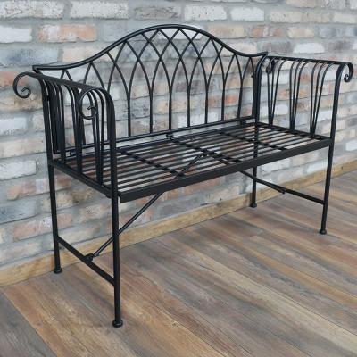 Black Metal Garden Bench