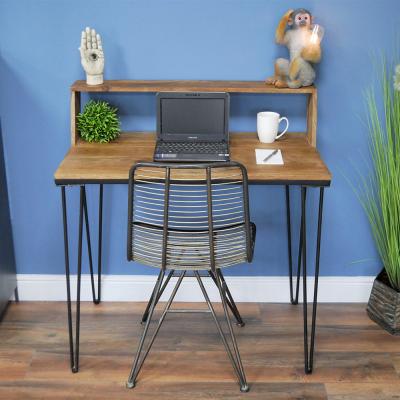 Dutch Industrial Mango Wood And Iron Desk