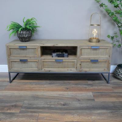 Dutch Wooden 5 Drawer Tv Unit