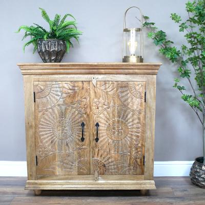 Dutch Carved Mango Wood 2 Door Sideboard