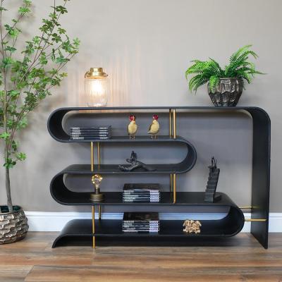 Dutch Black Metal Open Shelving Unit