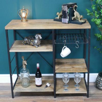 Dutch Industrial Mango Wood Kitchen Storage Unit