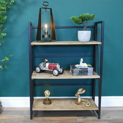 Dutch Industrial Mango Wood And Metal 3 Shelves