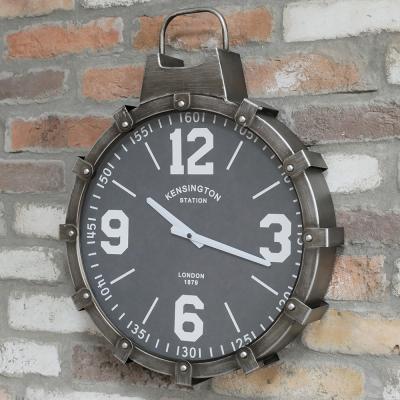 Industrial Round Wall Clock Set Of 2