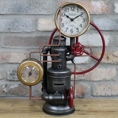 Coin Bank Pipe Clock Set Of 2