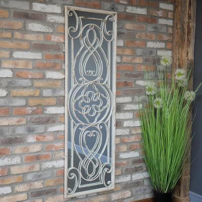 Rustic White Rectangular Wall Mirror