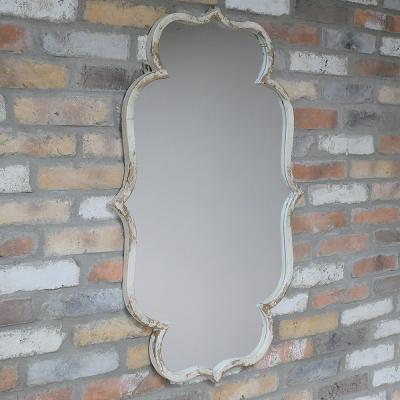 White Rustic Metal Wall Mirror