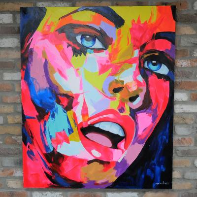 Women Face Hand Painting Canvas Wall Art 7462 Women Face Hand Painting Canvas Wall Art 7462
