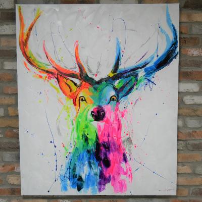 Stag Hand Painting Canvas Wall Art 7462 Stag Hand Painting Canvas Wall Art 7462