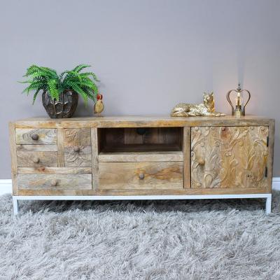 Dutch Mango Wood 130cm Storage Tv Unit
