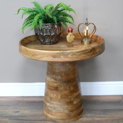Dutch Wood Small Round Coffee Table