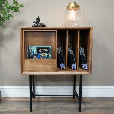 Dutch Fir Wood 1 Sliding Door Retro Filing Cabinet