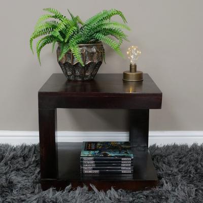 Dutch Brown Mahogany Square Side Table