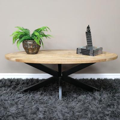 Dutch Mango Wood Oval Large Coffee Table