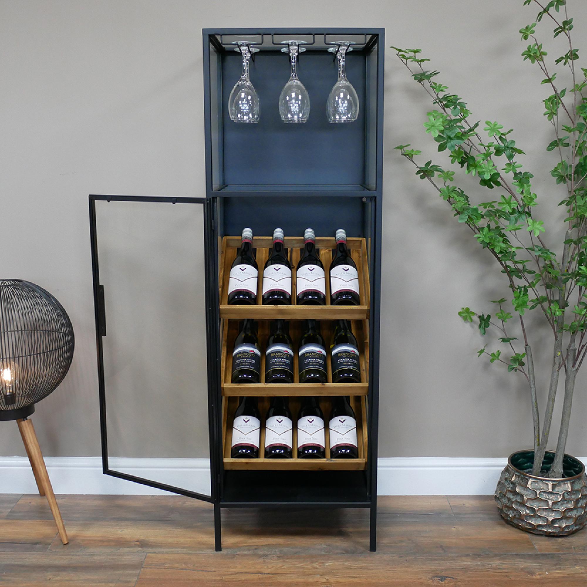 Dutch Black Door 12 Bottle Wine Cabinet Choice Furniture