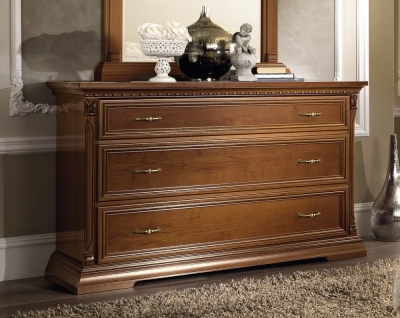 Product photograph of Camel Treviso Night Cherry Wood Italian Dresser from Choice Furniture Superstore