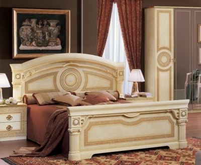 Product photograph of Camel Aida Ivory Italian Bed from Choice Furniture Superstore