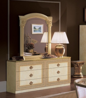 Product photograph of Camel Aida Ivory Italian Double Dresser from Choice Furniture Superstore