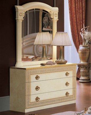 Product photograph of Camel Aida Ivory Italian Single Dresser from Choice Furniture Superstore