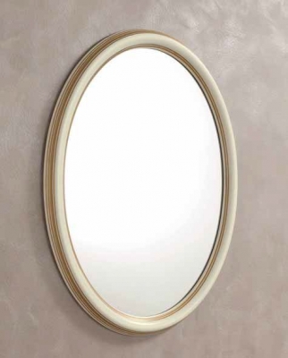 Product photograph of Camel Treviso Night White Ash Italian Oval Mirror - 68cm X 95cm from Choice Furniture Superstore