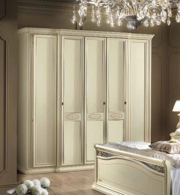 Product photograph of Camel Siena Night Ivory Italian 5 Door Wardrobe from Choice Furniture Superstore