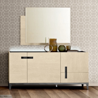 Product photograph of Camel Ambra Day Sand Birch Italian Large Buffet Sideboard from Choice Furniture Superstore