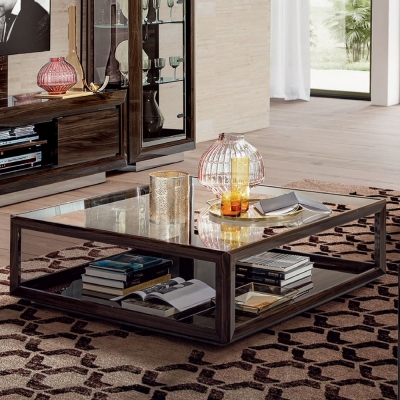 Product photograph of Camel Elite Day Patrician Walnut Italian Maxi Coffee Table from Choice Furniture Superstore