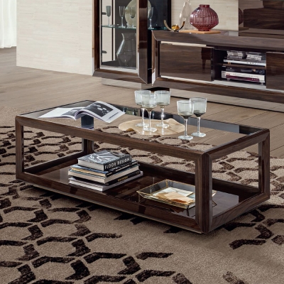 Product photograph of Camel Elite Day Patrician Walnut Italian Mini Coffee Table from Choice Furniture Superstore