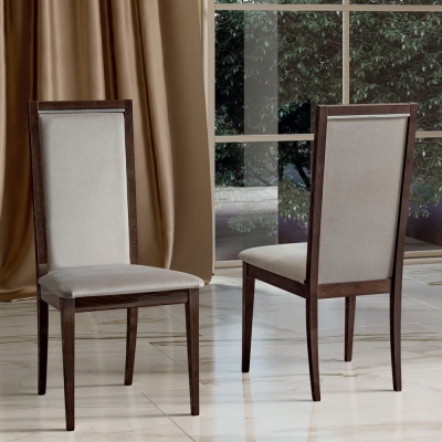 Product photograph of Camel Elite Day Patrician Walnut Italian Roma Liscia Dining Chair Sold In Pairs from Choice Furniture Superstore