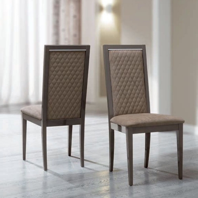 Product photograph of Camel Platinum Day Rombi Nabuk Upholstered Italian Dining Chair With Padded Back from Choice Furniture Superstore
