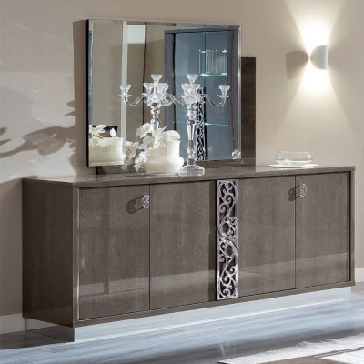 Product photograph of Camel Platinum Day Silver Birch Glamour Italian Large Buffet Sideboard from Choice Furniture Superstore