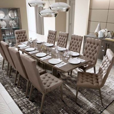 Product photograph of Camel Platinum Day Silver Birch Italian Butterfly Extending Dining Table And 6 Dama Eco Nabuk Chairs from Choice Furniture Superstore