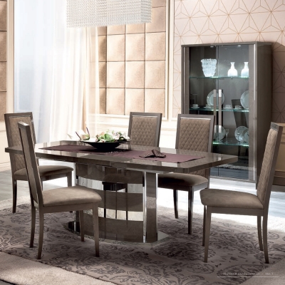 Product photograph of Camel Platinum Day Silver Birch Italian 6 Seater Butterfly Extending Dining Table from Choice Furniture Superstore
