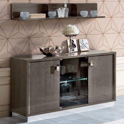 Product photograph of Camel Platinum Day Silver Birch Slim Italian Buffet Sideboard from Choice Furniture Superstore