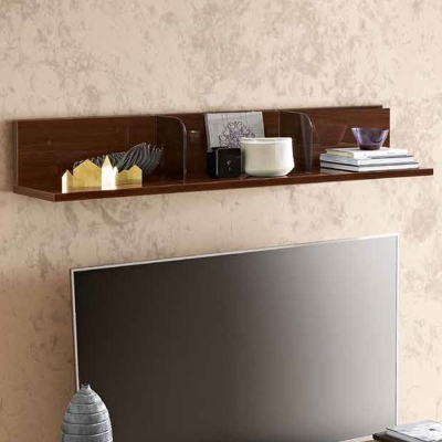 Product photograph of Camel Roma Day Walnut Italian L Shaped Shelf from Choice Furniture Superstore
