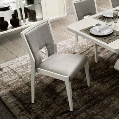 Product photograph of Camel Roma Day Ambra White Eco Leather Vermont Italian Dining Chair from Choice Furniture Superstore