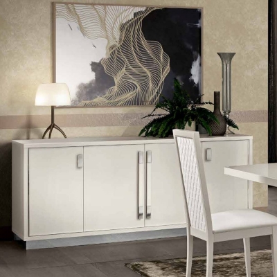 Product photograph of Camel Roma Day White Slim Italian Large Buffet Large Sideboard from Choice Furniture Superstore