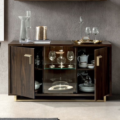 Product photograph of Camel Volare Day Walnut Italian Buffet Sideboard from Choice Furniture Superstore