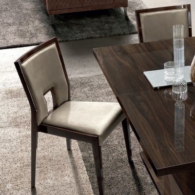 Product photograph of Camel Volare Day Walnut Italian Fabric Ambra Dining Chair from Choice Furniture Superstore