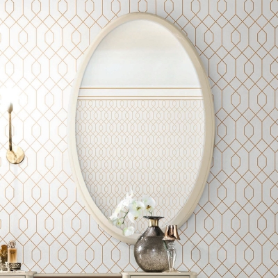 Product photograph of Camel Altea Night High Gloss Italian Oval Mirror - 125cm X 80cm from Choice Furniture Superstore