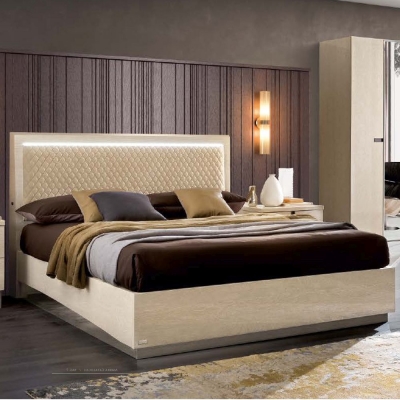 Product photograph of Camel Ambra Night Sand Birch Italian Rombi Bed With Luna Storage from Choice Furniture Superstore
