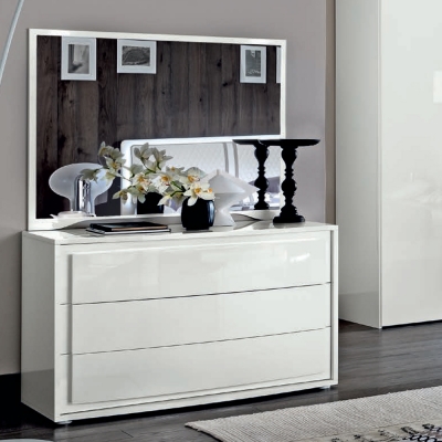 Product photograph of Camel Dama Bianca Night White Italian Dresser from Choice Furniture Superstore
