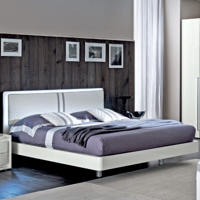 Product photograph of Camel Dama Bianca Night White Italian Rombi Bed With Luna Storage from Choice Furniture Superstore