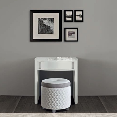 Product photograph of Camel Dama Bianca Night White Italian Small Vanity Dresser from Choice Furniture Superstore