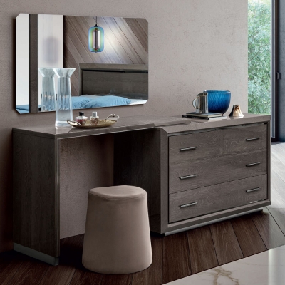 Product photograph of Camel Elite Night Silver Birch Italian 3 Drawer Dressing Table from Choice Furniture Superstore