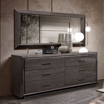Product photograph of Camel Elite Night Silver Birch Italian 6 Drawer Chest from Choice Furniture Superstore
